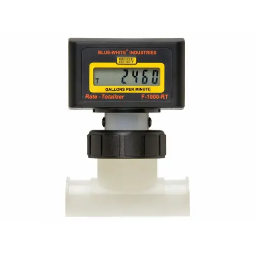 F1000 6" Digital Flow Meter And Totalizer Gray