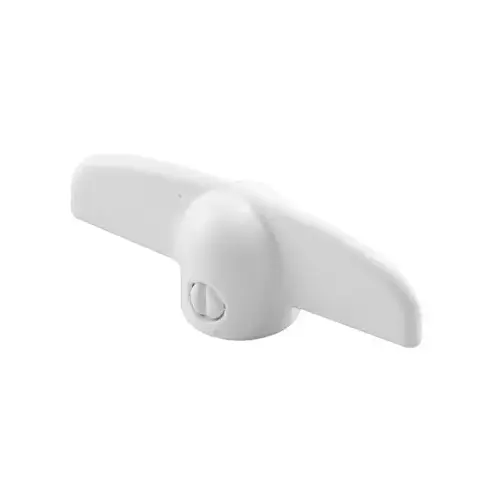 White T-Crank Window Handle with 5/16" Spline Size