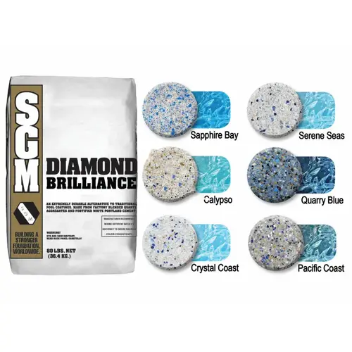80 Lb Sapphire Bay Diamond Brilliance Pre-blended Pool Finish 80 Lb Sapphire Bay Diamond Brilliance Pre-blended Pool Finish