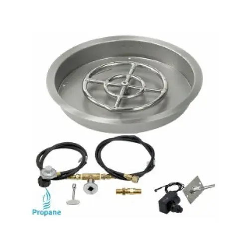 19" Round Liquid Propane Drop-in Pan Kit With 12" Ring 19" Round Liquid Propane Drop-in Pan Kit With 12" Ring