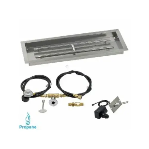 30" X 10" Rectangular Liquid Propane Iid Drop-in Burner Pan Kit 30" X 10" Rectangular Liquid Propane Iid Drop-in Burner Pan Kit
