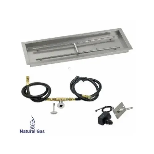 36" X 12" Rectangular Natural Gas Iid Drop-in Burner Pan Kit 36" X 12" Rectangular Natural Gas Iid Drop-in Burner Pan Kit