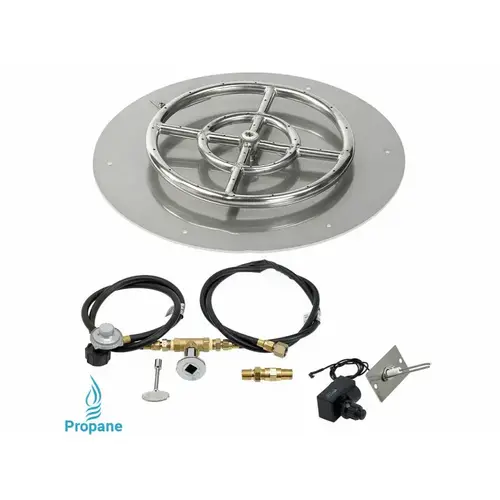 18" Round Liquid Propane Burner Pan Kit With 12" Ring 18" Round Liquid Propane Burner Pan Kit With 12" Ring