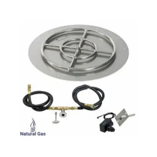 24" Round Natural Gas Burner Pan Kit With 18" Ring 24" Round Natural Gas Burner Pan Kit With 18" Ring