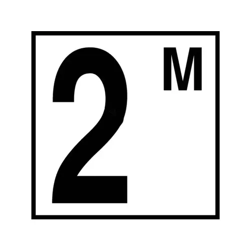 6x6 5" 2m Smooth Bw Depth Marker 6x6 5" 2m Smooth Bw Depth Marker