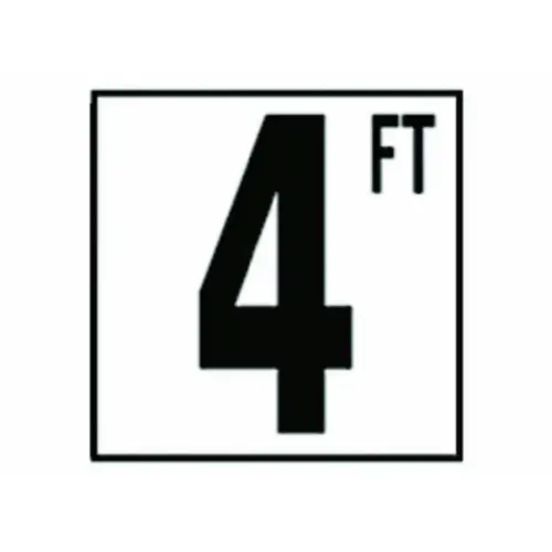 5in Non-skid 4 Ft Depth Marker