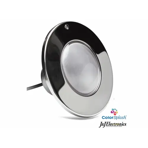 Colorsplash Xg Led 120v 33w Swimquip Polished Pool Light With 100' Cord Chrome
