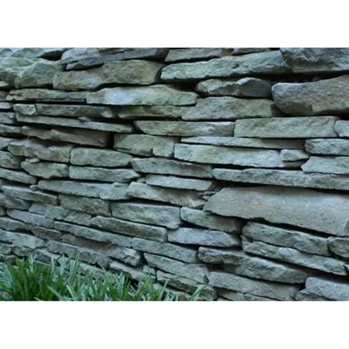 2" Wallstone Colonial Snapped Edge Green/Gray