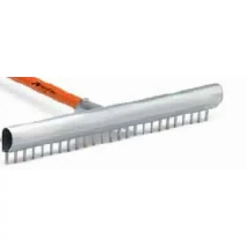 22" Orange Accusmooth Maintenance Bunker Rake With 82" Aluminum Handle 22" Orange Accusmooth Maintenance Bunker Rake With 82" Aluminum Handle