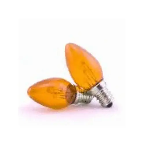 Amber C7 (e12) Transparent Incandescent Bulb 7w Orange Amber C7 (e12) Transparent Incandescent Bulb 7w Orange