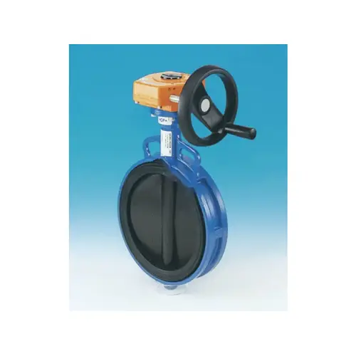 Gear Operated 6" Butterfly Valve Blue