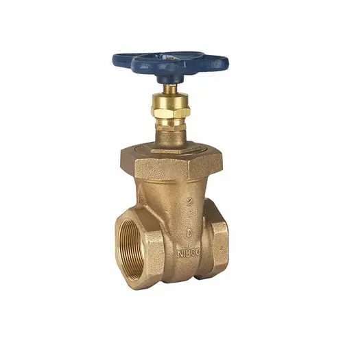 Gate Valve: Non-Rising Stem, 1-1/2" Pipe, Threaded, Bronze