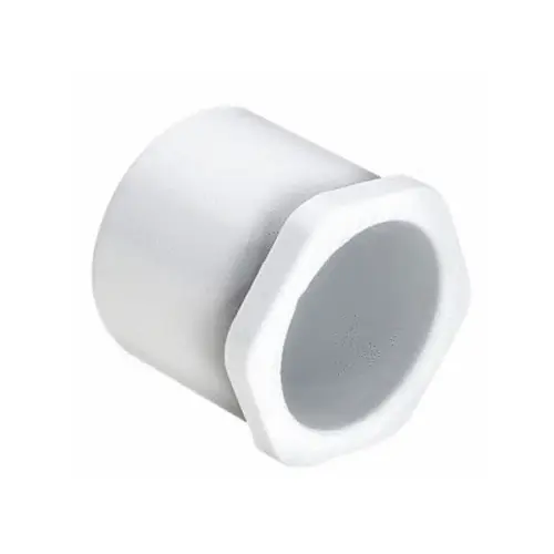 3" X 2" Sch40 Pvc Flush Style Reducer Bushing Spigot X Spigot White 3" X 2" Sch40 Pvc Flush Style Reducer Bushing Spigot X Spigot White