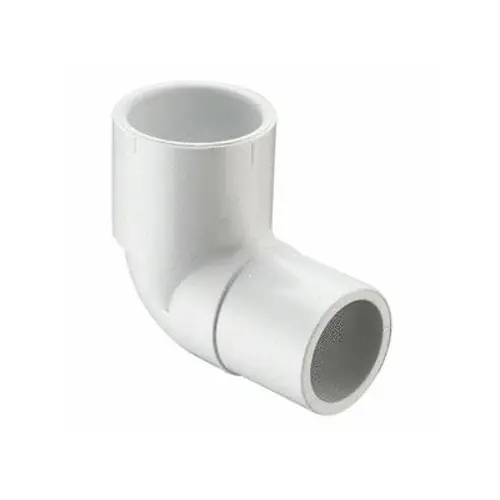 .75" Sch40 Pvc 90 Degree Street Elbow Spigot X Socket White .75" Sch40 Pvc 90 Degree Street Elbow Spigot X Socket White