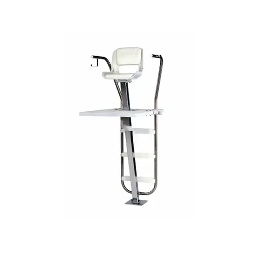 6' Sapphire Permanent Lifeguard Chair With 360 degree Swivel White 6' Sapphire Permanent Lifeguard Chair With 360 degree Swivel White