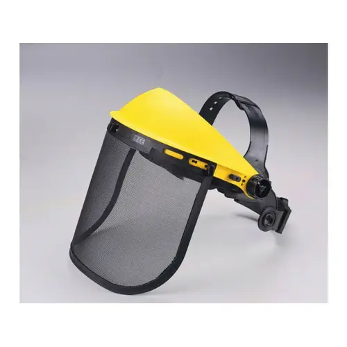 Adj Fit Wire Mesh Visor Safety Face Shield
