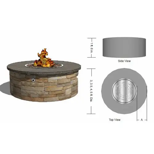 60" Round X18" Ready-to-finish Fire Pit
