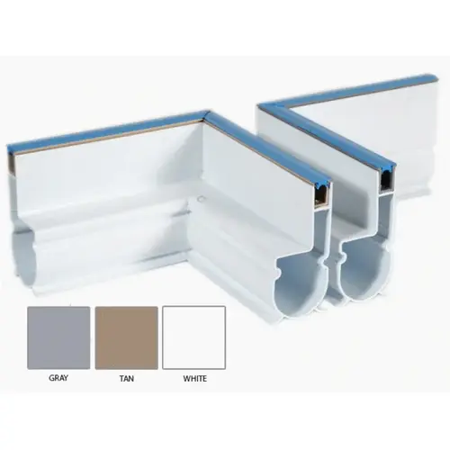 Gry 90 Streamline Outside Corner Gray - pack of 2 Gry 90 Streamline Outside Corner Gray - pack of 2