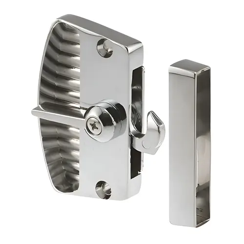 Chrome Sliding Screen Door Latch and Pull with 2-3/8" Screw Holes Chrome Sliding Screen Door Latch and Pull with 2-3/8" Screw Holes