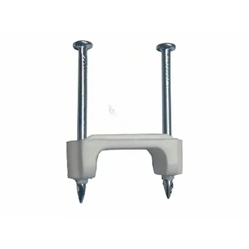 225pc .5" Wht Plastic Saddle Electrical Staples