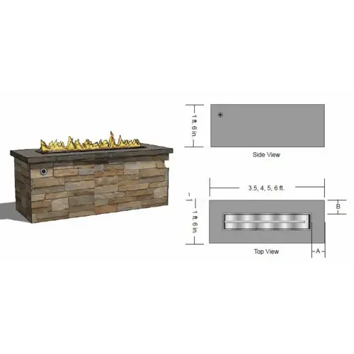 42"x18" Ready-to-finish Fire Pit Kit 42"x18" Ready-to-finish Fire Pit Kit