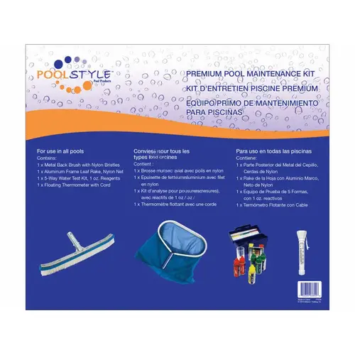 Ps506  Deluxe Series 4pc Premium Maintenance Kit Blue/White