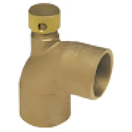Cast Copper Pipe 90 degree Vent Elbow: 3/4" Fitting, C x C, Pressure Fitting Cast Copper Pipe 90 degree Vent Elbow: 3/4" Fitting, C x C, Pressure Fitting