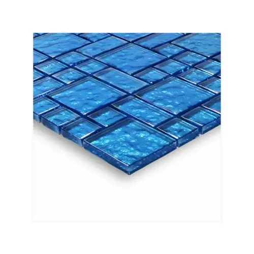 1" X 2" Galaxy Glass Tile Blends Blue