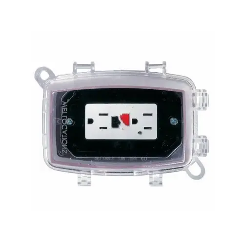 2.75" 1-gang Clr Weatherproof Receptacle Cover 2.75" 1-gang Clr Weatherproof Receptacle Cover