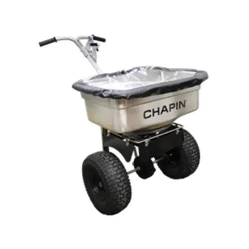 100-Pound Stainless Steel Professional Salt Spreader 100-Pound Stainless Steel Professional Salt Spreader