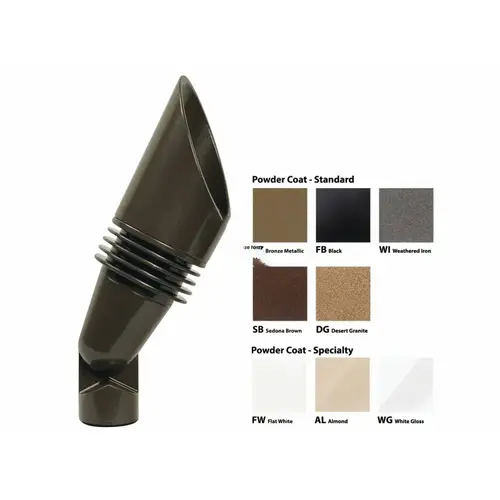 2" X 7.5" Black 3led Fb Up Light 4w 2" X 7.5" Black 3led Fb Up Light 4w