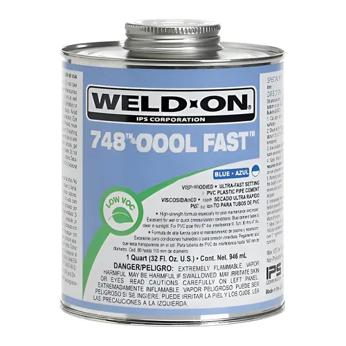 8oz 748 Blue Pool Fast Mb Pvc Cement 8oz 748 Blue Pool Fast Mb Pvc Cement