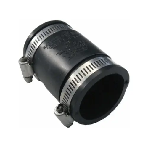 1-1/2" PVC Flexible Pipe Coupling with Clamp