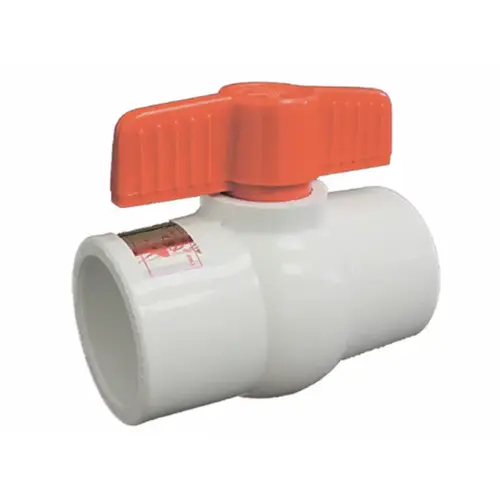 .5"s Sch80 Pvc/ Ptfe Ball Valve White .5"s Sch80 Pvc/ Ptfe Ball Valve White