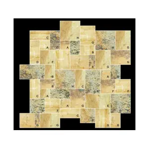 STONE UNIVERSE INC PT8-AM 12"x24"x1" Ashlar Pattern Autumn Mist Paver