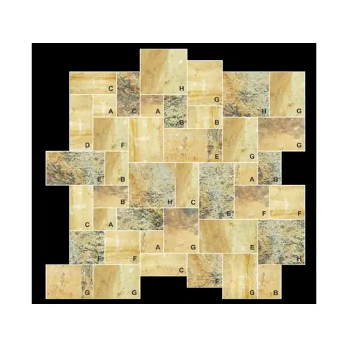 24"x24"x1" Ashlar Pattern Autumn Mist Paver