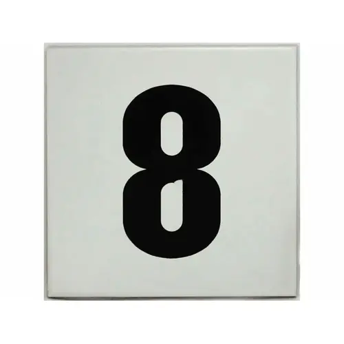 6" X 6" 8 No Flat Smooth Ceramic Tile Depth Marker 6" X 6" 8 No Flat Smooth Ceramic Tile Depth Marker