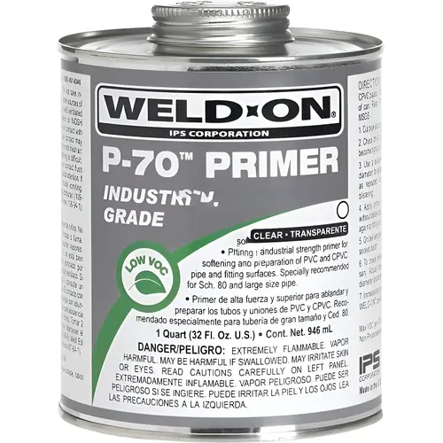 4oz P-70 Clear Pvc Primer 4oz P-70 Clear Pvc Primer