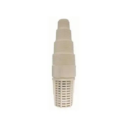 Plastic 4n1 Foot Valve White Plastic 4n1 Foot Valve White
