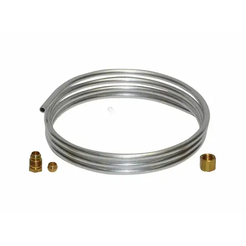 .25" X 5' Alum Tubing W/ftgs Silver