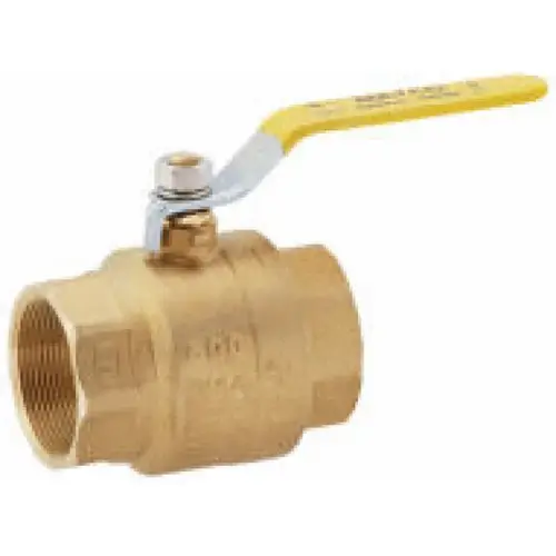 1-1/2" Ball Valve - Full Port, Forged Brass Gold 1-1/2" Ball Valve - Full Port, Forged Brass Gold