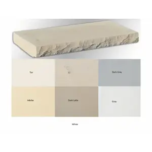 DFW COPING PC112RF0STT 12" X 24" Tan Rock Face Straight Coping