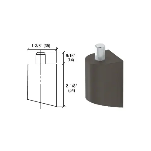 Bronze Anodized Offset Pivot Top Door Portion Only