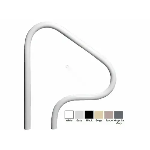 26" White 3-bend Return-to-deck Fig-4 Grab Rail 26" White 3-bend Return-to-deck Fig-4 Grab Rail