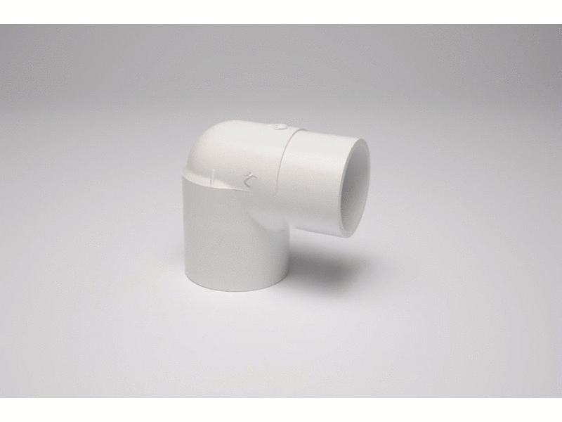 Dura Plastics Products Inc 409-020 2" X 2" White Sch 40 Pvc 90 Degree Street Elbow Spg X Slip