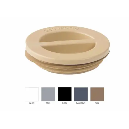 1.5" Mpt Tan Flat Pool Plug With Gasket