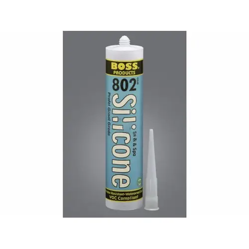 10.3 Oz Clear 802 Acetoxy Cure Silicone General Purpose Adhesive