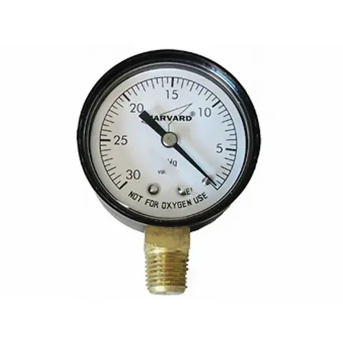 4.5" Steel Vacuum Gauge With .25" Bottom Mount Mip Connection 0-30 Psi 4.5" Steel Vacuum Gauge With .25" Bottom Mount Mip Connection 0-30 Psi