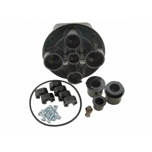 Black Plastic 5-hole Junction Box