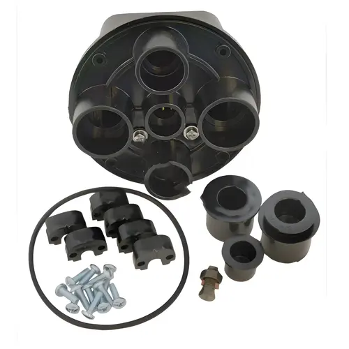 Black Plastic 5-hole Junction Box